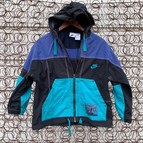 nike colour block windbreaker jacket